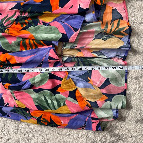 Abel The Label ATL Anthropologie Leonard Floral Tropical High Low Midi Dress XS - Picture 9 of 11